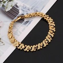 女士手链链奢华派对婚礼配饰圣诞珠宝 - 金黃色 - 查看 2