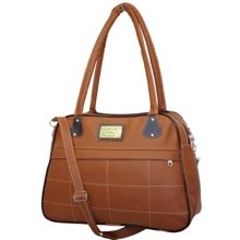 Fashion Retail Spacious Leather Crossbody Bag - 駝色 - 查看 2