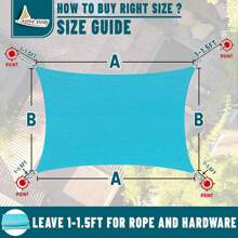 1pc Sun Shade Sail Breathable Rectangle Triangle Canopy UV Block Cover  Four Seasons For Outdoor Patio Backyard Garden