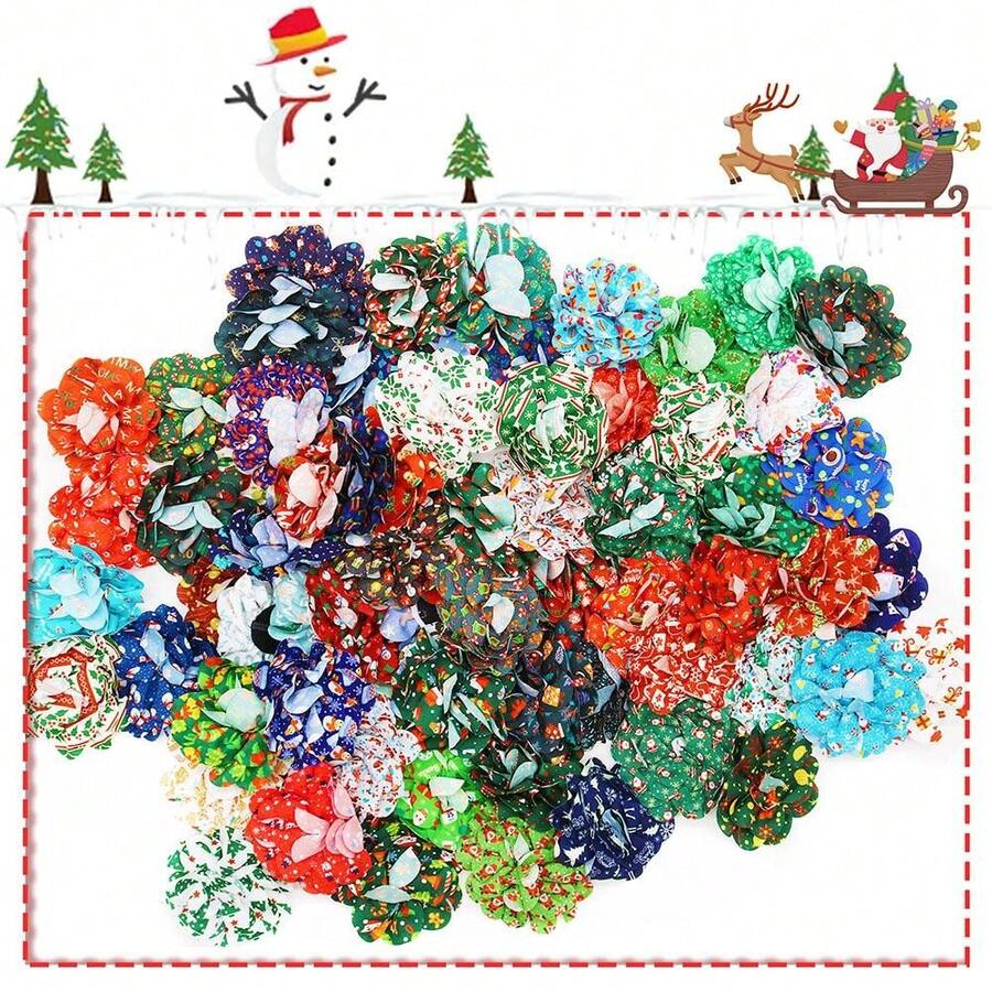 5/10pcs Pet Christmas Fashion Collar Accessories, Dog & Cat Christmas