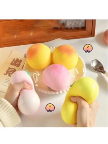 桃子挤压减压球，缓慢上升减压玩具 - 彩色 - 查看 6