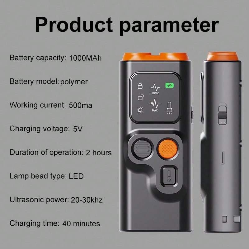 Buy Ultrasonic Anti Dog Barking Pet Trainer LED Light Gentle Anti Barking Chaser Style 3 In 1 Bark Control Tool Pet Training Device Handheld Trainer - Foto 10