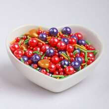 85g/3oz Cake Decorative Beads, Beach Mermaid Colored Beads, Birthday Cakes, Bread, Muffins, Ice Cream, Doughnuts, Summer Dessert Decorative Ornaments, Decorative Pearl Candy Mix, Wedding, Birthday Party Dessert Table, Festival Party Decoration - Multicolor - View 15