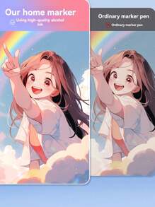 Bộ bút đánh dấu hai đầu màu nước 168 chiếc, bút đánh dấu hai đầu dành cho học sinh và nghệ sĩ, bút đánh dấu gốc dầu hai đầu để vẽ tranh ở trường tiểu học, có sẵn các màu 12/24/30/36/48/60/80/120/168 - Nhiều màu - Xem 7