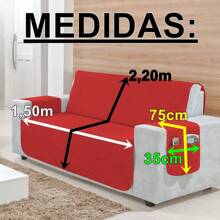 Protective Cover For Lorena 3-Seater Sofa - 紅色 - 查看 2