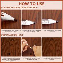DEWEL Wood Furniture Repair Set, 27 Pcs Wood Floor Furniture Repair Kit With 12 Colors Wood Repair Markers And Touch Up Fillen Sticks - For Repairing Scratches, Stains, Cracks, Holes, Floors, Tables - multicolor - View 4