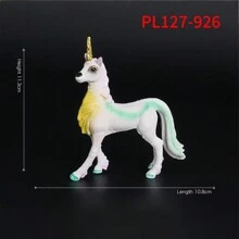 6 件/1 件全新神话飞马独角兽动物模型玩具，彩虹马奇幻生物雕像 PVC 雕像，女孩礼物，儿童益智认知玩具，书桌装饰 - 彩色 - 查看 14