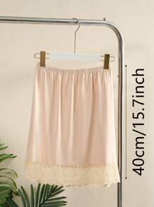 3 pièces/1 pièce, intérieur pour femmes, antistatique et anti-reflet, couleur unie, plusieurs tailles, bord plat, style dentelle, doublure, mi-corps, jupon, jupe taille, ceinture taille été, école automne, automne, Halloween