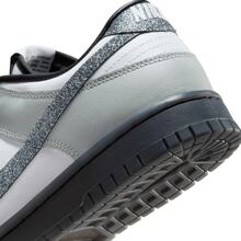 Dunk Low "Glitter Swoosh" Fashion Versatile Anti-Slip Durable Low-Top Sneakers, Unisex Grey-White HQ3462-191 - White Gray - View 7