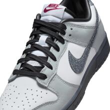 Dunk Low "Glitter Swoosh" Fashion Versatile Anti-Slip Durable Low-Top Sneakers, Unisex Grey-White HQ3462-191 - White Gray - View 6