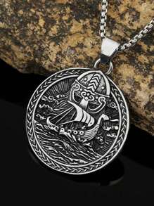 Colgante de collar de Odín vikingo para hombre, estilo escandinavo, amuleto de acero inoxidable, regalo de joyería para mujer, para boda, aniversario, Halloween, Navidad, uso, regalo