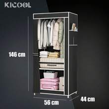 Folding Wardrobe Small Portable Closet - 彩色 - 查看 3