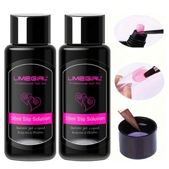 LIMEGIRL Limegirl Poly Gel Nail Slip Solution & Cleanser ,Alcohol-Free- 2-In-1 Miracle Formula For Flawless Extensions And Glimmering Clean Nails - Effortless Application, Promotes Nail Health - Perfect For Home Or Salon Use