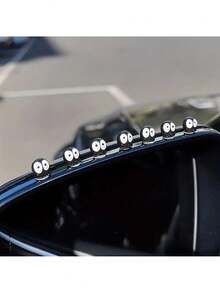 12pcs Cute Little Charcoal Rearview Mirror Accessories - Fun Instrument Panel Decor, Suitable For Cute Car Decoration Gifts And Interior Decor - Black - View 7