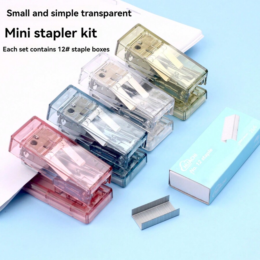 Multi Color Mini Stapler, Office Desktop Stapler With 1000 Standard