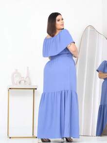 Vestido Plussaize Ciganinha em Duna c cinto G2