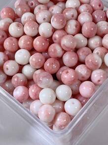 50pcs/Pack 8mm Exquisite Water-Dyed Ceramic, Crackle Glaze, Gradient Dragon Print Glass Beads For DIY Jewelry Making Bracelet & Necklace - 50pcs/pack Porcelain Beads - View 7