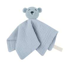 1 buah Selimut Bayi Rajut Buatan Tangan Lembut Warna Polos, Berbentuk Kepala Beruang, Putih, Biru, Cokelat Muda, Cokelat Tua - MultiWarna - View 12
