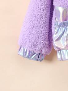 Áo nỉ chui đầu cho bé gái, chất liệu vải nhung mềm mại phối màu ombre, cổ đứng, có khóa kéo, thích hợp cho mùa thu/đông. - Màu tím - Xem 6