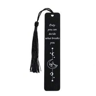 Stainless Steel Acotar Bookmark With Tassel Acotar Inspirational Creative Moon Mountains Text Book Marks For Reading Women Men Collection Books Accessories Back To School