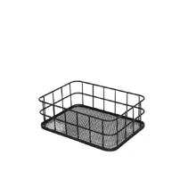 1 pieza Cesta de almacenamiento de metal estilo escandinavo, organizador de escritorio para maquillaje, joyería, artículos de papelería, bocadillos, color dorado, para volver al colegio