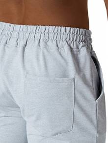 3 Pcs Men Jogger Sweatpants Slim Fit Elastic Drawstring Deep Side Pockets Athletic Track Pants For Gym Running Workout - Đen + Xám nhạt + Xanh navy - Xem 9