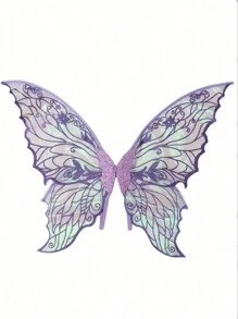 1 Stück goldfarbene Schmetterlings-Fee Flügel für Kostümspiele, geeignet für Partys, Halloween, Kostüme, Festival-Tanzaufführungen