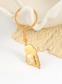 定制钥匙扣，刻有姓名、口号、地点、日期 - 适合生日、家庭聚会、情人节、父母、情侣、周年纪念庆祝 - 送给妈妈、爸爸、男朋友、女朋友的礼物 - 彩色 - 查看 4