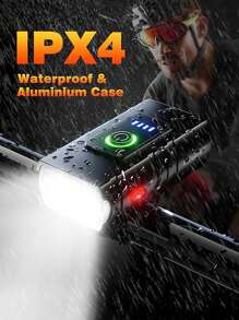 Bicycle Front Light USB Rechargeable, 6 Modes Bicycle Headlight And 4 Modes Tail Light Set, High Lumen Super Bright Bicycle Light, Waterproof Bicycle Front And Rear Lights, Suitable For Road, Mountain, And Night Riding.