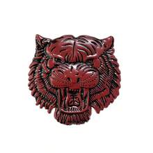 1pc 3D Metal Personalised Tiger Head Fridge Magnet, Wall, Window & Car Decor Sticker - Multicolor - View 12