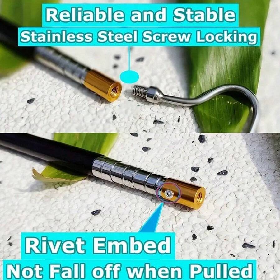 Stainless Steel Snake Hook, Reptile Handling Catcher Stick With Secure ...