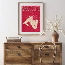 1 pieza/Set de Pósters y Impresiones de Arte Vintage Rojo Estético, Decoración de Apartamento de Moda, Lema Inspirador para Decoración del Hogar en Dormitorio Universitario, Sin Marco Incluido, Arte de Pared, Lienzo