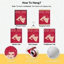 1 pieza/Set de Pósters y Impresiones de Arte Vintage Rojo Estético, Decoración de Apartamento de Moda, Lema Inspirador para Decoración del Hogar en Dormitorio Universitario, Sin Marco Incluido, Arte de Pared, Lienzo