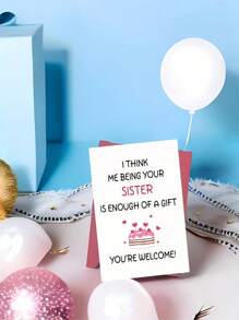 1 张有意义的生日贺卡，有趣的姐姐生日贺卡，送给最好的朋友、姐姐的礼物，生日祝福卡，圣诞节 - 彩色 - 查看 9