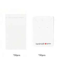20/60/100 件礼品包装卡纸、耳环、项链珠宝展示卡 - 彩色 - 查看 9