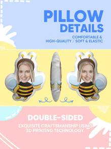1 Stück personalisiertes Minime Zierkissen - Individuelles Foto | Niedliche Tiere und witzige Styles | Ideales Geschenk für ihn, sie, Freund, Freundin, Vater, Mutter, Familie und Freunde | Perfekt für Inneneinrichtung - Sofa, Bett, Auto, Teezimmer, Schlafzimmer, Wohnzimmer | Einzigartiges Minime Gesichtskissen für Valentinstag, Muttertag, Geburtstage, Kindertag, Vatertag, Jahrestage, Abschluss, Hochzeiten, Weihnachten | Verschiedene Größen erhältlich, witzige Einzigartigkeit für Einweihungsgeschenke