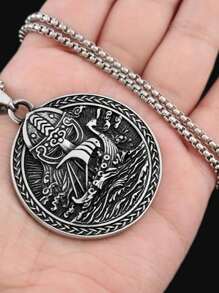 Colgante de collar de Odín vikingo para hombre, estilo escandinavo, amuleto de acero inoxidable, regalo de joyería para mujer, para boda, aniversario, Halloween, Navidad, uso, regalo