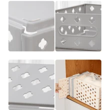 1 pieza Organizador plegable multifuncional, adecuado para cosméticos, baño, escritorio, armario, ahorro de espacio