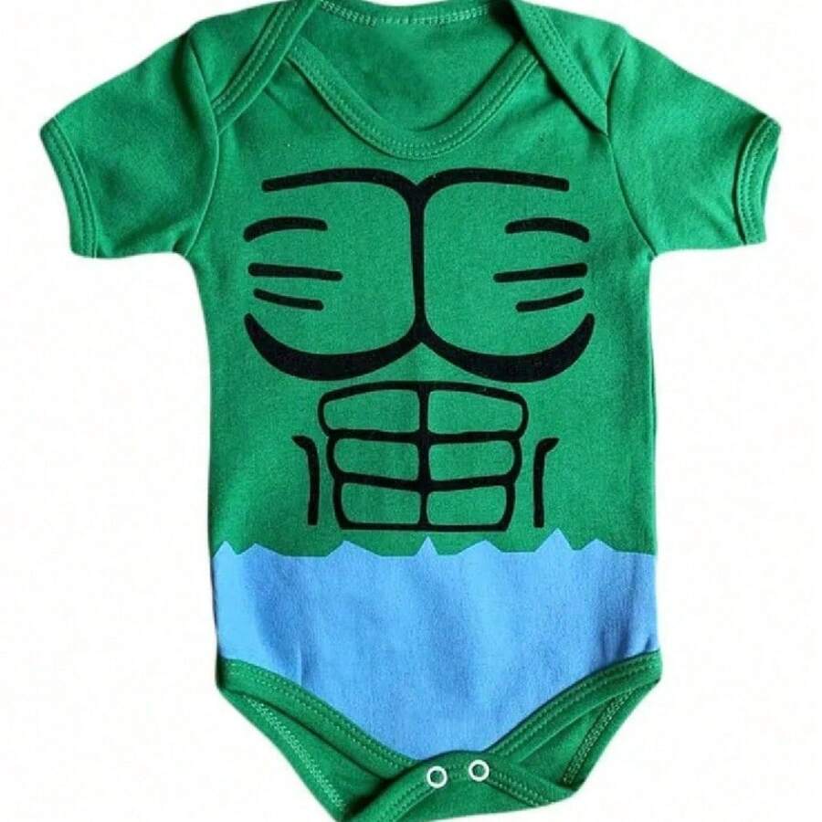 Themed Baby Bodysuit Monthly Birthday Costume Baby Monster Bodysuit - màu xanh lá - Xem 1
