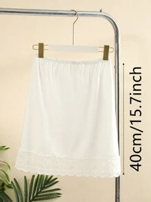 3 pièces/1 pièce, intérieur pour femmes, antistatique et anti-reflet, couleur unie, plusieurs tailles, bord plat, style dentelle, doublure, mi-corps, jupon, jupe taille, ceinture taille été, école automne, automne, Halloween