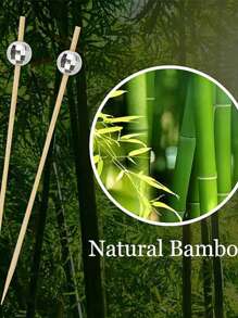 100pcs Disposable Mirrored Silver Ball Cocktail Picks, Bamboo Skewers For Party, Bar, Decoration, Fruit, Cake, Snack
