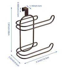 1pc Iron Double-Layer Toilet Paper Holder, Wall Mounted Tissue Roll Storage Rack, Bathroom/Kitchen Over-The-Tank Or Cabinet Hanging Organizer