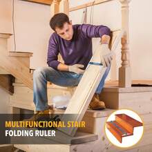 Adjustable Stair Tread Tool - 9"-54", For Stairs/Risers/Partition (Blue) - Blue - View 8