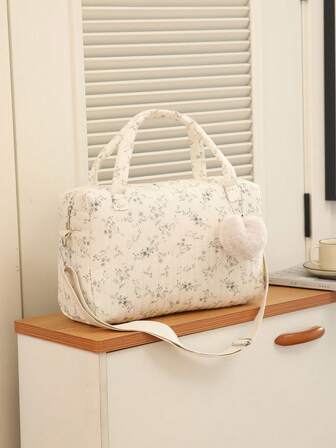 1pc Large Capacity Mommy Bag, Lightweight Messenger Bag, Fashionable Multifunctional Handheld & Shoulder Diaper Bag For Outings