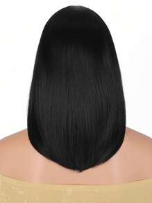 Peluca sintética recta resistente al calor de 16 pulgadas de longitud corta tipo Bob de doble tono color rubio y negro, estilo Y2K, para mujeres y niñas, para uso diario, vacaciones, fiesta de Halloween, festival de música, disfraces