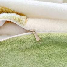 3 件套加厚双面保暖雪花羊毛床上用品套装（1 件羽绒被套，2 件枕套，不含被子和枕头），适用于卧室和宿舍装饰，柔软舒适，即时保暖，透气，可机洗 - 怦然心動 - 查看 7