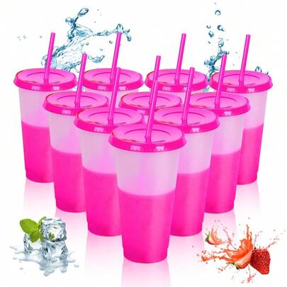 Vasos Mágicos De 710ml Que Cambian De Color, 10 Piezas