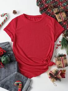 T-shirt personnalisé, T-shirt photo personnalisé, Thanksgiving, Noël Cadeau personnalisé, T-shirt femme personnalisé - Ajoutez votre propre texte/images (photo de famille/membre de la famille/fête/groupe/selfie) pour concevoir votre propre T-shirt imprimé personnalisé, cadeau spécial de Noël, photos de bébés/couples/familles/animaux de compagnie, confort facile, vêtements pour femmes, hauts femmes personnalisés