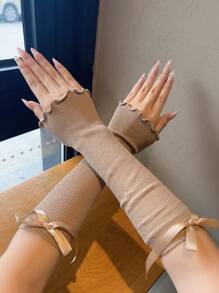 1 双 Y2K 风格甜美针织袖套和腿套，适合女士、时尚街头装饰手套、日常穿着和节日小礼物 - A - 查看 11