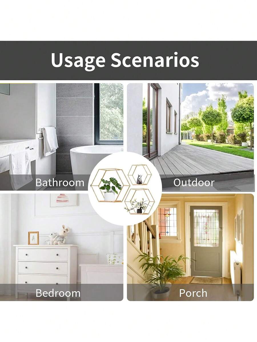 1pc Creative Iron Art Wall Shelf, Living Room Wall Mounted Decorative